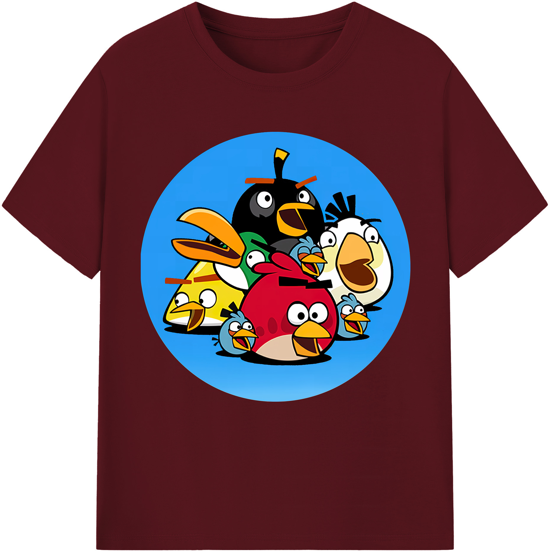（画像用） Angry Birds アングリーバード 綿100％半袖Tシャツ（フロントプリント）